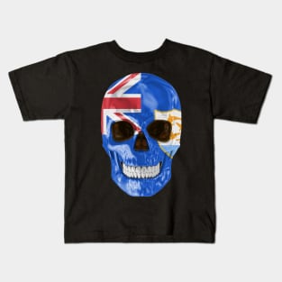 Anguilla Flag Skull - Gift for Anguillan With Roots From Anguilla Kids T-Shirt